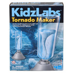 KidzLabs Tornado Maker STEAM toy by The Toy Network showing a clear plastic container with swirling tornado simulation inside.