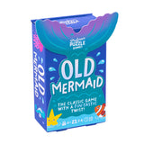 Old Mermaid Card Game by Professor Puzzle USA, Inc., featuring colorful illustrated mermaids and ocean-themed cards for family fun.