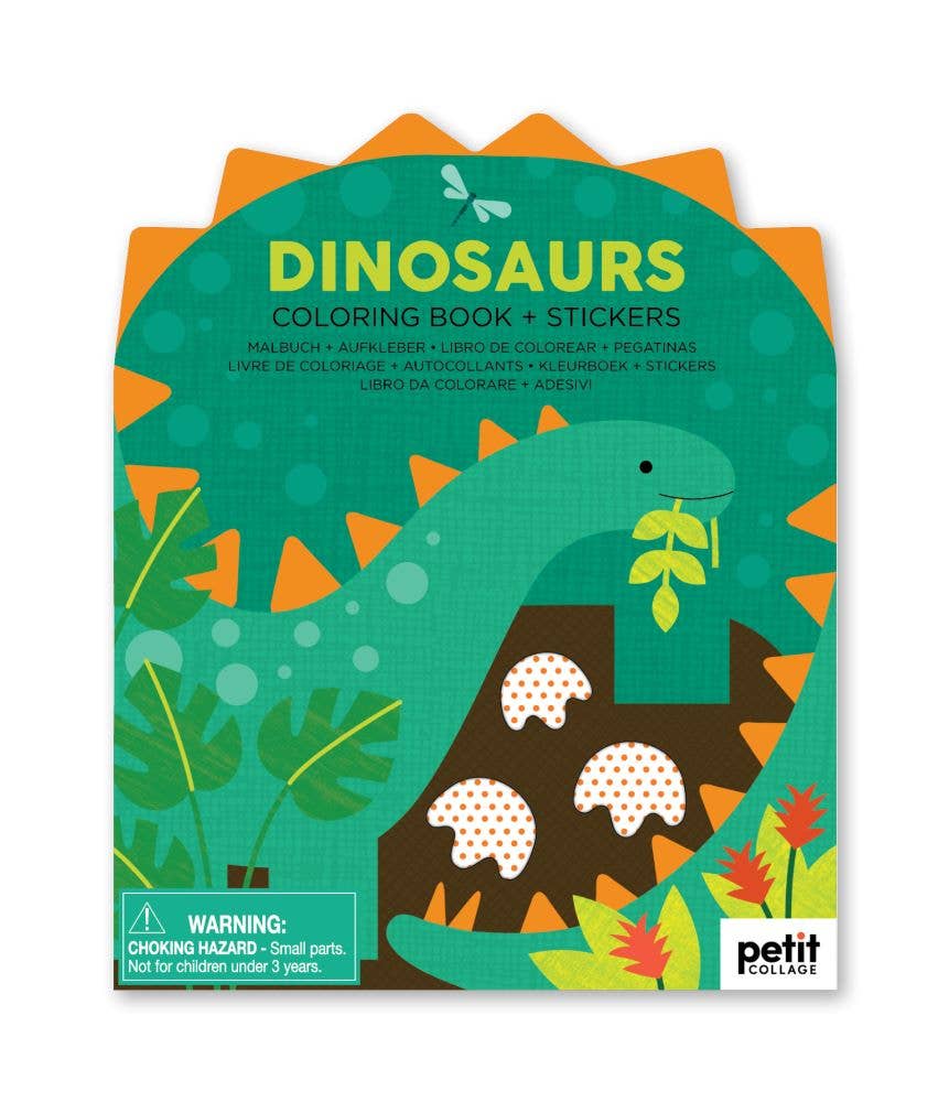 Dinosaur Coloring Book With Stickers