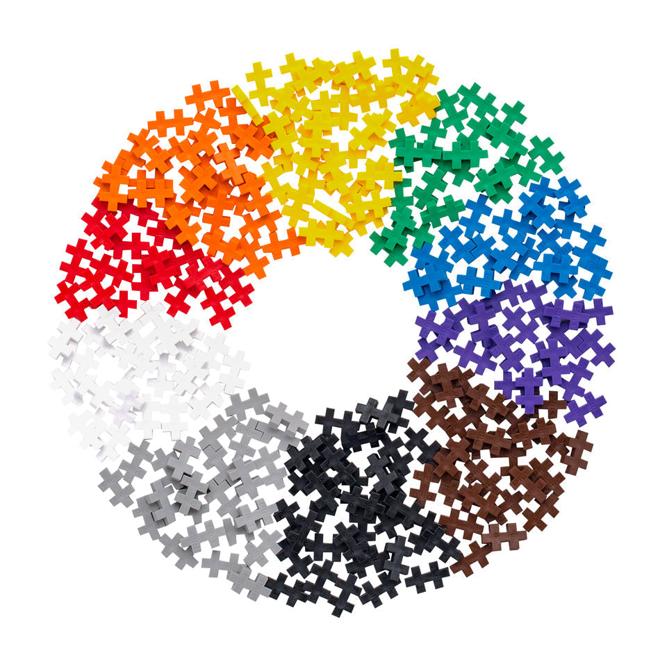 Plus Plus USA 240-piece tube of basic color puzzle pieces for creative building and educational play.