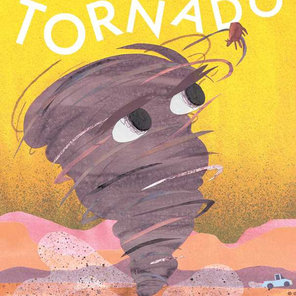 Cover image of "I Am a Tornado" book by Drew Beckmeyer, published by Simon & Schuster, featuring a tornado-themed illustration.