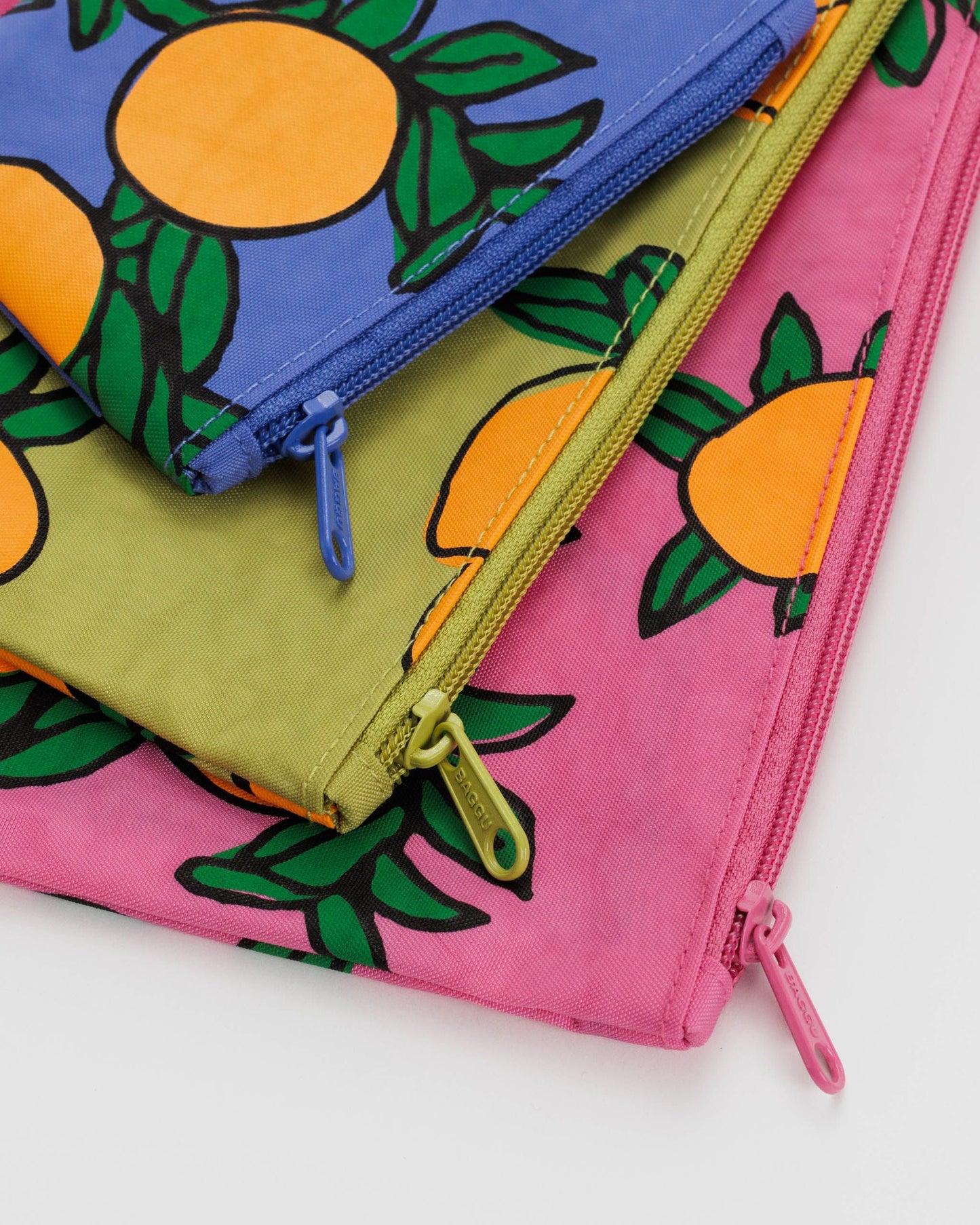 Flat Pouch Set, Orange Trees