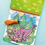 Bright Stripes Magic Coloring Dino Pad for kids, featuring colorful dinosaur illustrations and arts and crafts activity pages.