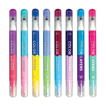 Color Layers Double-Ended Layering Markers- Set of 8 - Toy Polloi