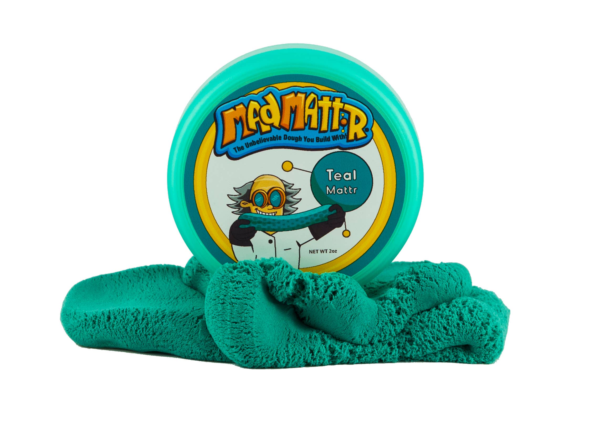 Mad Mattr Quantum Pods in assorted vibrant colors for arts and crafts, featuring soft, moldable clay-like texture.