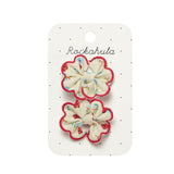 Floral Scallop Bow Clips