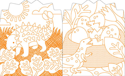 Dinosaur Coloring Book With Stickers