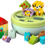 LEGO® DUPLO Shape Sorter Puppy House building set with colorful blocks and a friendly puppy figure for early learning.