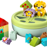 LEGO® DUPLO Shape Sorter Puppy House building set with colorful blocks and a friendly puppy figure for early learning.