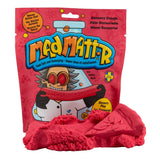 Mad Mattr Red Quantum Pack sensory toy with vibrant red clay-like material in a clear container, designed for tactile play.