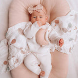 Whales Organic Muslin Swaddle Blanket