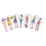 KidzMaker Fashion Design Portfolio from The Toy Network featuring colorful arts and crafts supplies and design templates for kids.