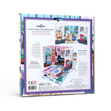 Artist and musician paper doll set by eeBoo, featuring colorful paper figures with accessories for arts and crafts projects.