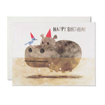 Bird and Hippo Birthday Card - Toy Polloi