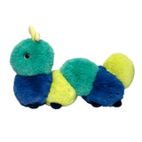 Blue caterpillar plush toy from Douglas Toys, soft and cuddly with detailed stitching and bright colors.