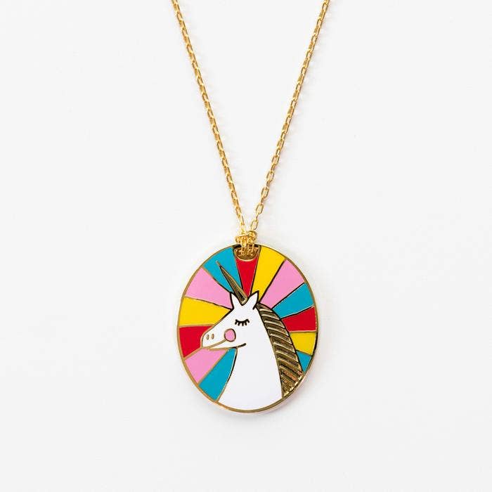 Unicorn Cameo Pendant Necklace