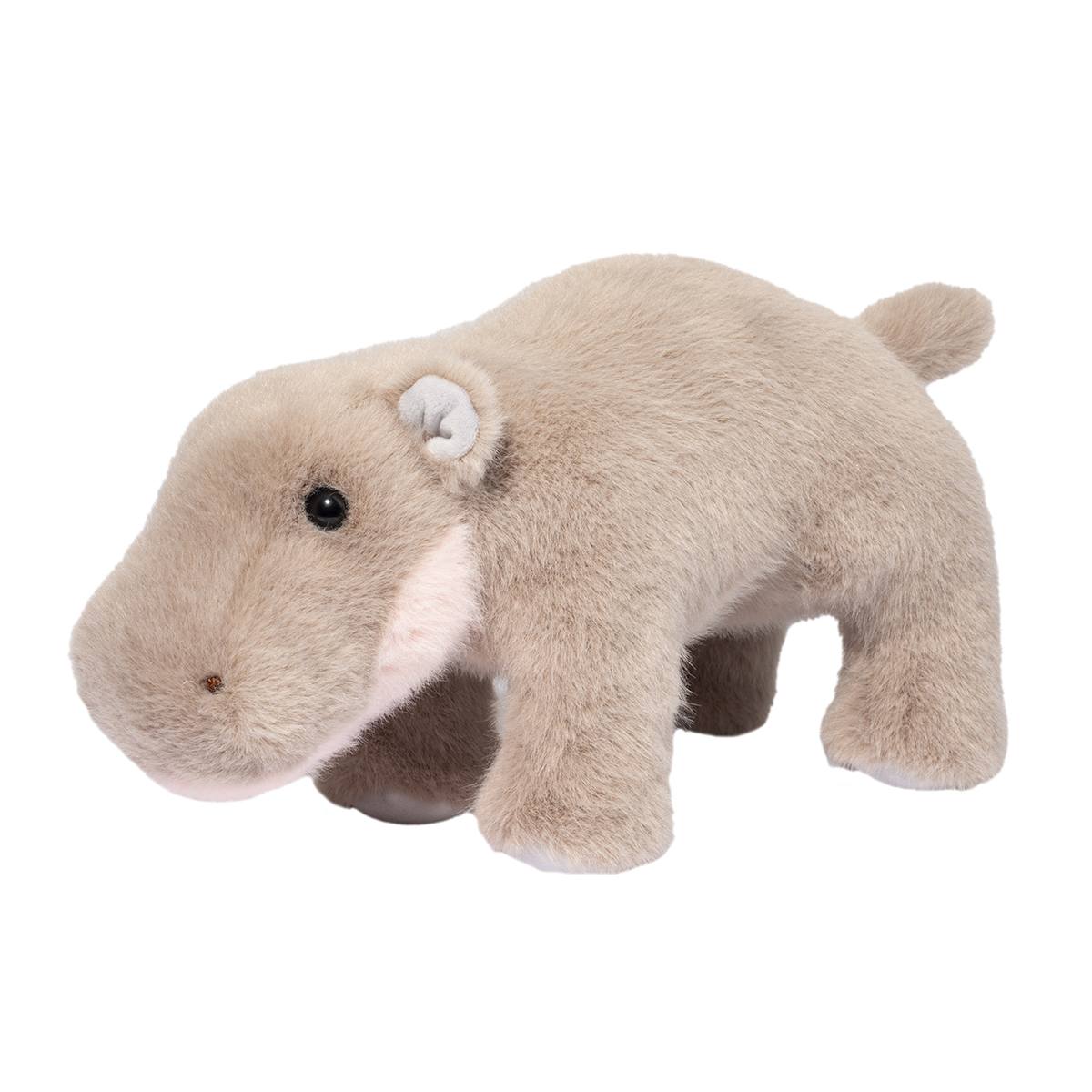 Douglas Toys Nibbles Pygmy Hippo plush toy, soft stuffed animal with detailed features, perfect for cuddling and play.
