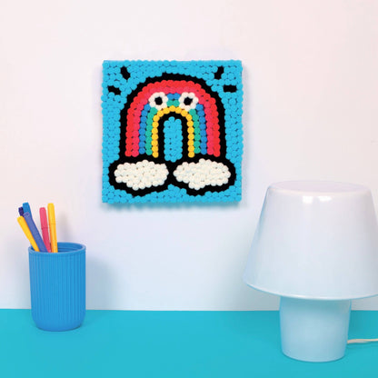 Rainbow Pom Pom Art