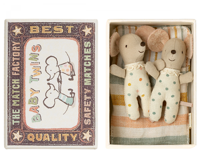 Maileg Baby Twin Mice in Matchbox