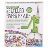 DIY recycled paper beads kit for arts and crafts by The Toy Network, featuring colorful paper beads and crafting supplies.