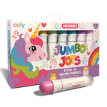 OOLY Jumbo Jots dual tip unicorn stamp markers for arts and crafts, featuring colorful unicorn designs and versatile dual tips.