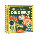 eeBoo Dinosaur Dice Game roll with colorful dinosaur-themed dice on a game board for kids and family fun.