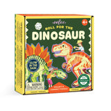 eeBoo Dinosaur Dice Game roll with colorful dinosaur-themed dice on a game board for kids and family fun.