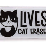 SNIFTY Nine Lives Cat Eraser for arts and crafts, showing a cute cat-shaped eraser on a white background.