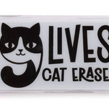 SNIFTY Nine Lives Cat Eraser for arts and crafts, showing a cute cat-shaped eraser on a white background.