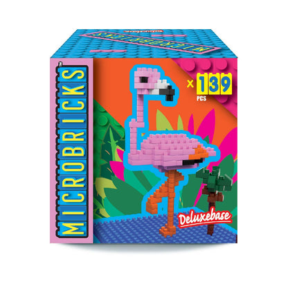 Microbricks - Flamingo Mini Brick Construction Set - Toy Polloi