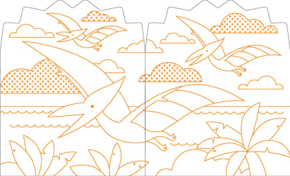 Dinosaur Coloring Book With Stickers