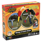 Stomp Rocket outdoor set with colorful foam rockets and launch pad for kids' active outdoor play and outdoor fun.