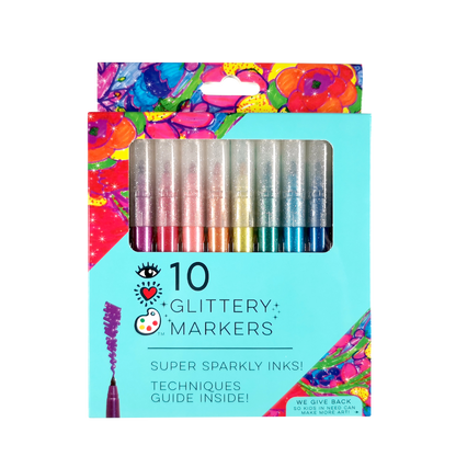 IHeartArt 10 Glittery Markers