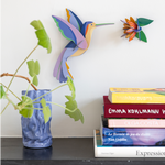 Hummingbird DIY 3D wall art kit by Studio Roof, colorful arts and crafts kit with assembled hummingbird design for wall decoration.