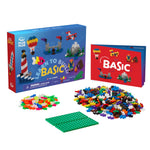 Plus-Plus USA Learn To Build Basics Set game and puzzle kit with colorful building pieces for kids' creative play.