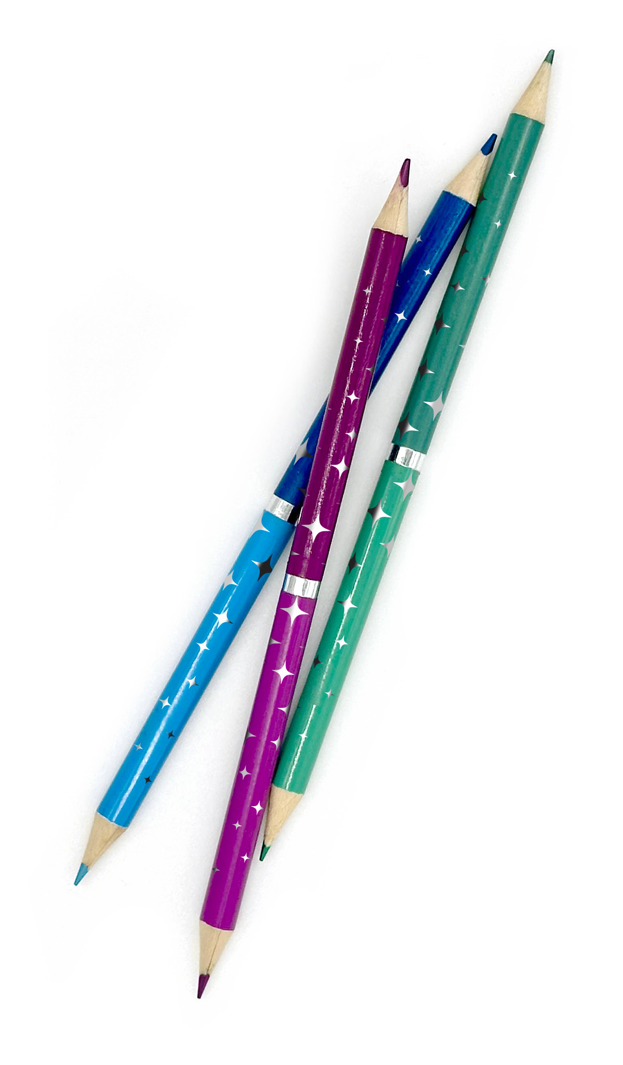 SNIFTY two-tone metallic colored pencils set for arts and crafts, featuring vibrant, shimmering pencils in various colors.