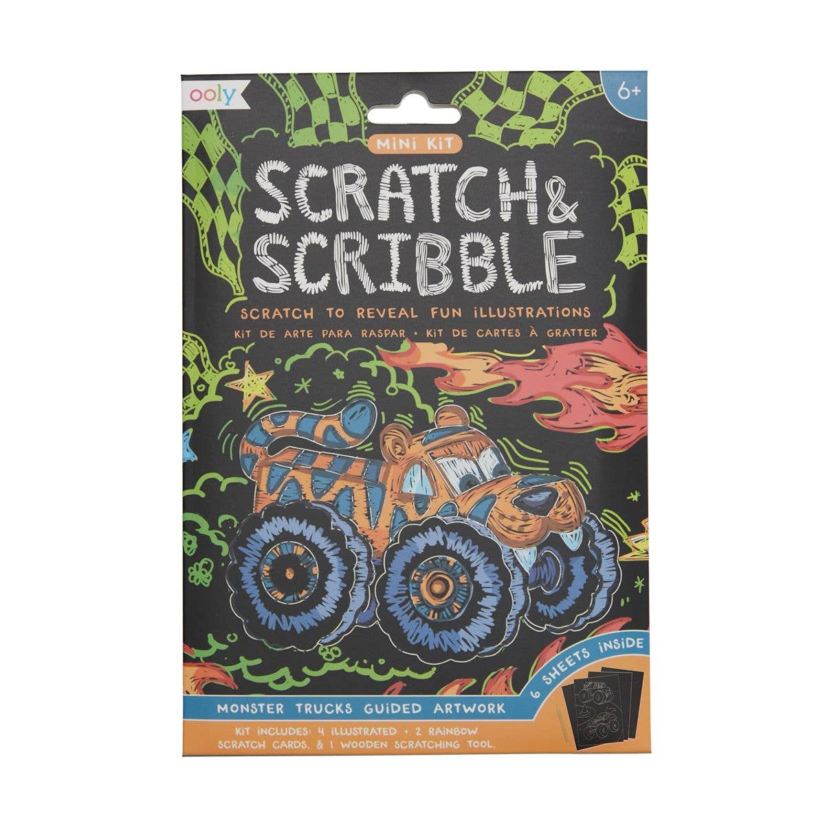 Mini Scratch & Scribble Art Kit: Monster Truck - Toy Polloi