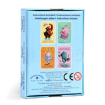 Two decks of eeBoo Snap card game cards featuring colorful illustrations on each card, designed for quick, matching fun.
