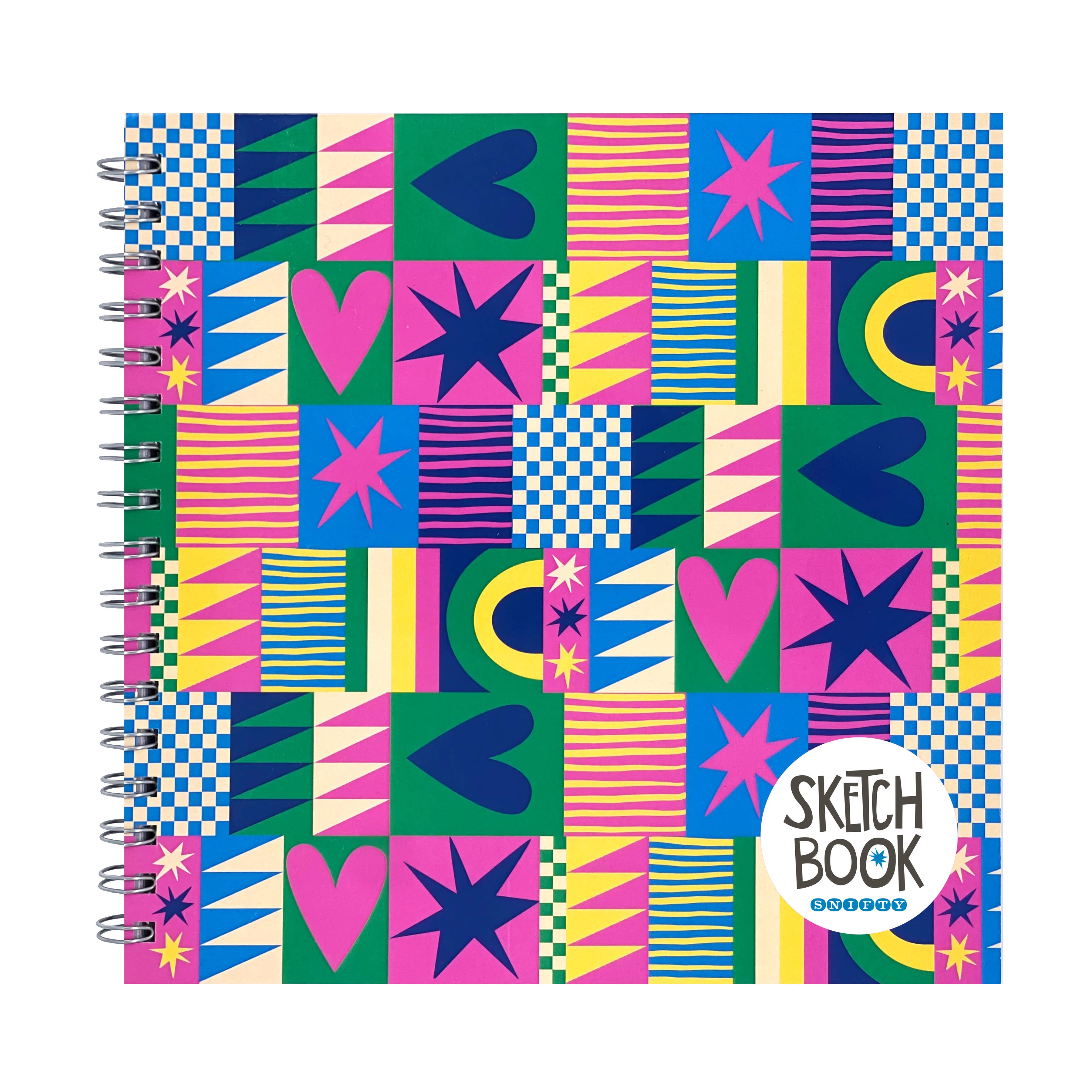 SNIFTY Square Artists Sketchbook for arts and crafts, showing blank pages and sturdy cover for sketching and drawing.