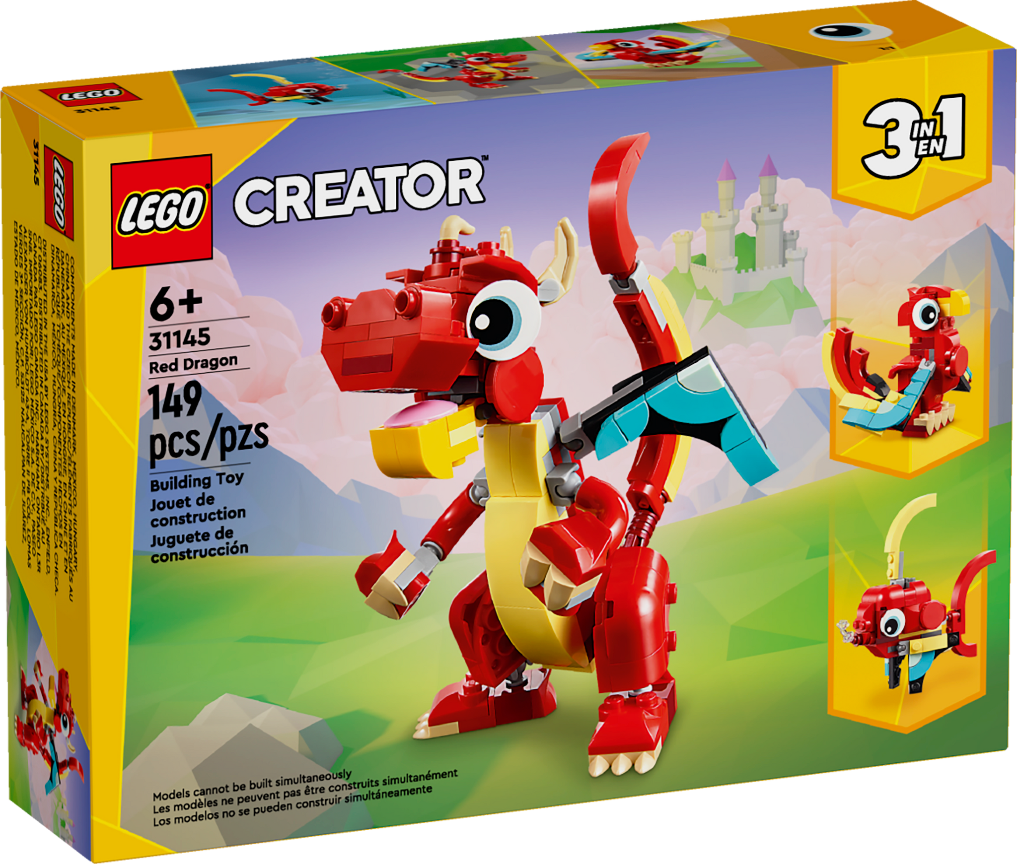 LEGO® Creator 3-in-1 Red Dragon - Toy Polloi