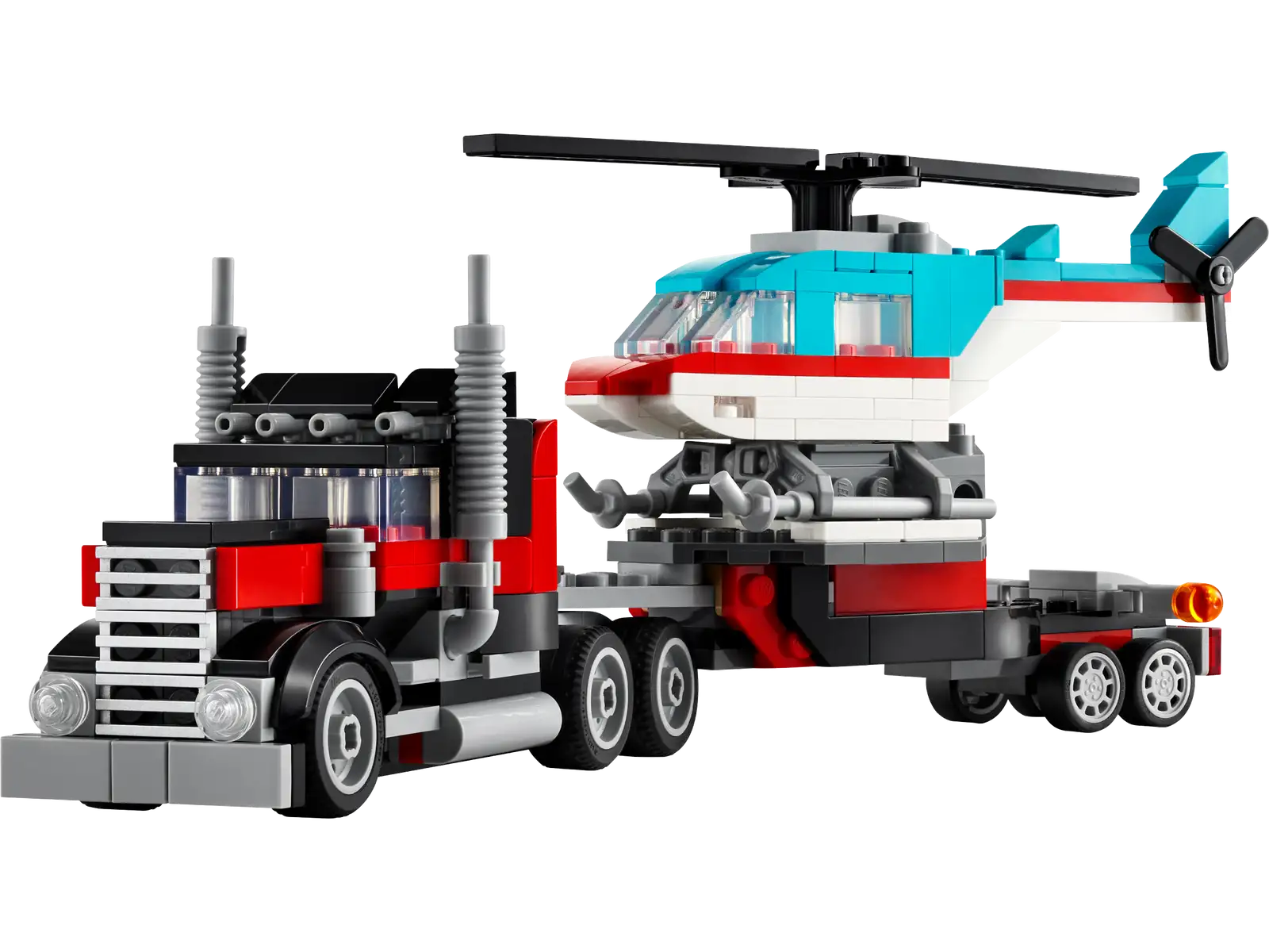 LEGO Creator 3-in-1 Flatbed Truck with Helicopter - Toy Polloi