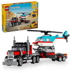 LEGO Creator 3-in-1 Flatbed Truck with Helicopter - Toy Polloi