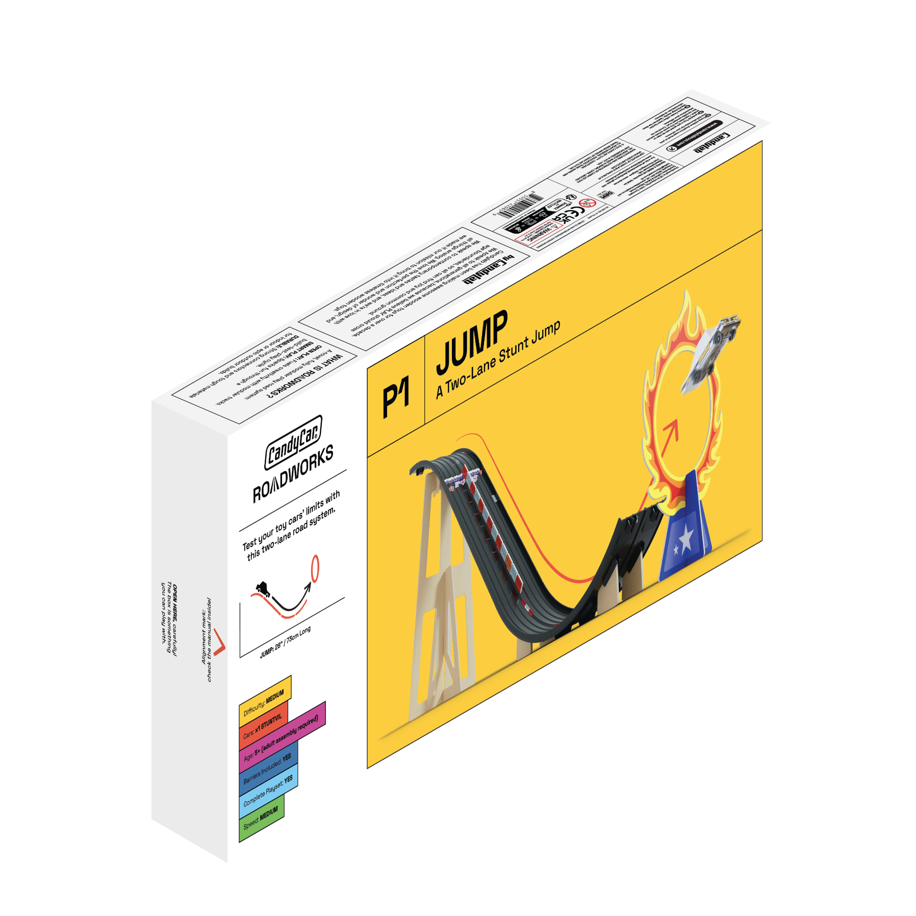 CandyLab Roadworks Stunt Jump Set - Toy Polloi