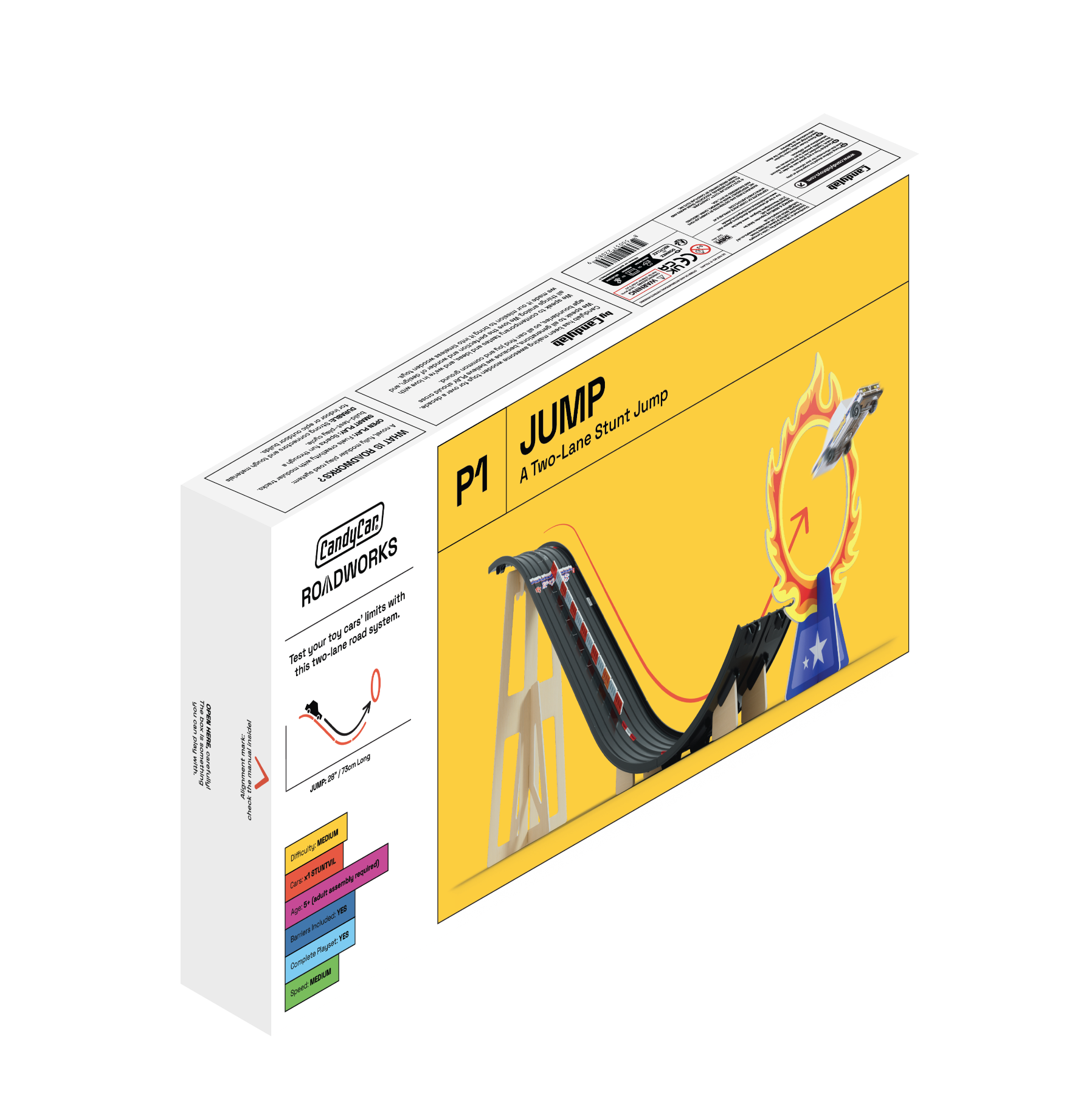 CandyLab Roadworks Stunt Jump Set - Toy Polloi