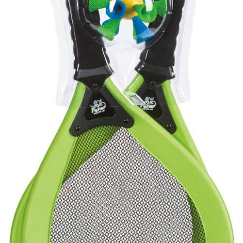 Toysmith Bashminton outdoor yard game set with rackets and shuttlecocks for active outdoor fun in the backyard.