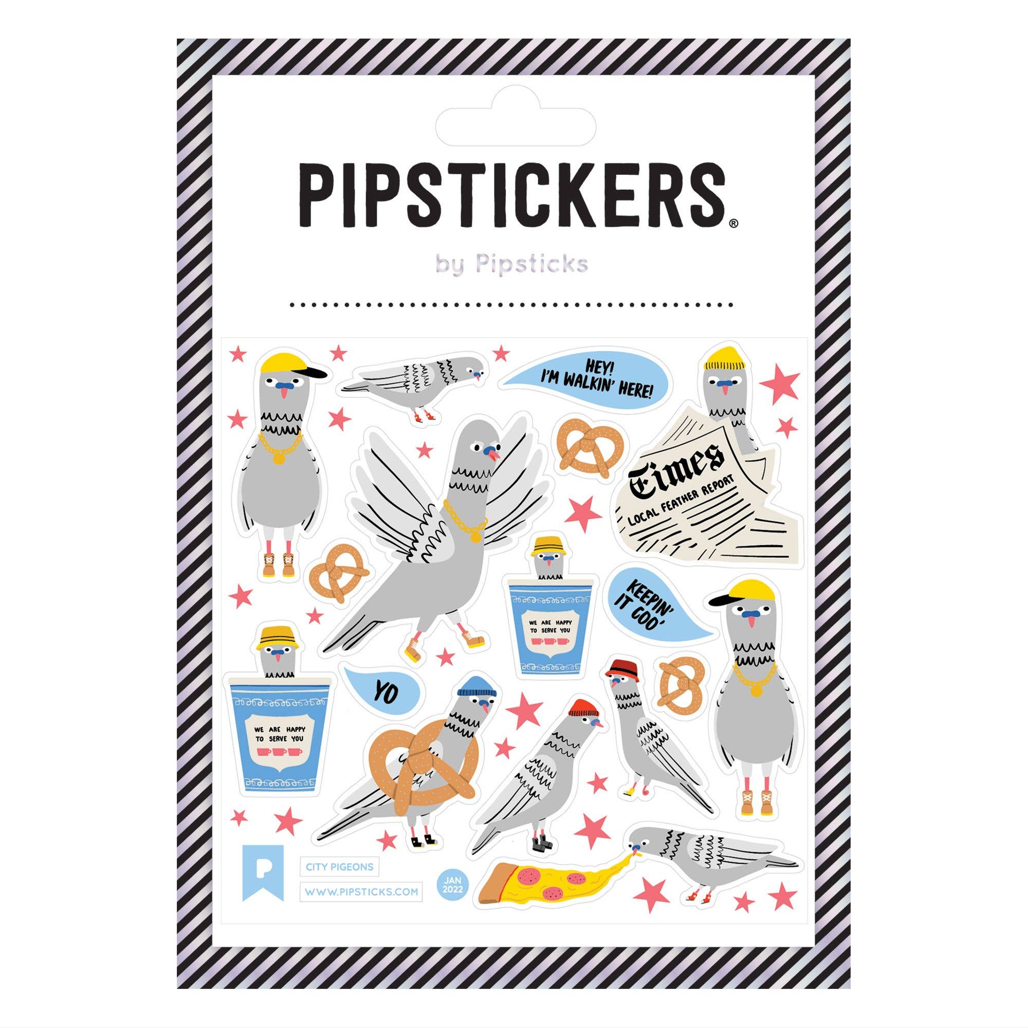 Pipsticks City Pigeons Stickers - Toy Polloi