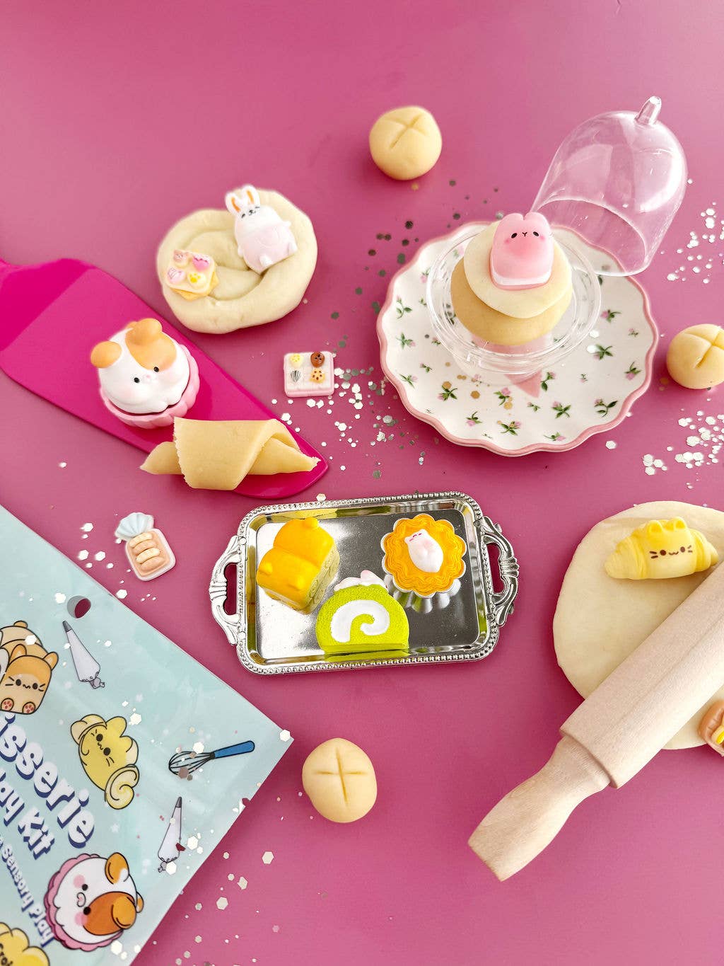 Earth Grown KidDoughs Pet Patisserie KidDough Play Kit for arts and crafts, featuring colorful dough and baking accessories.