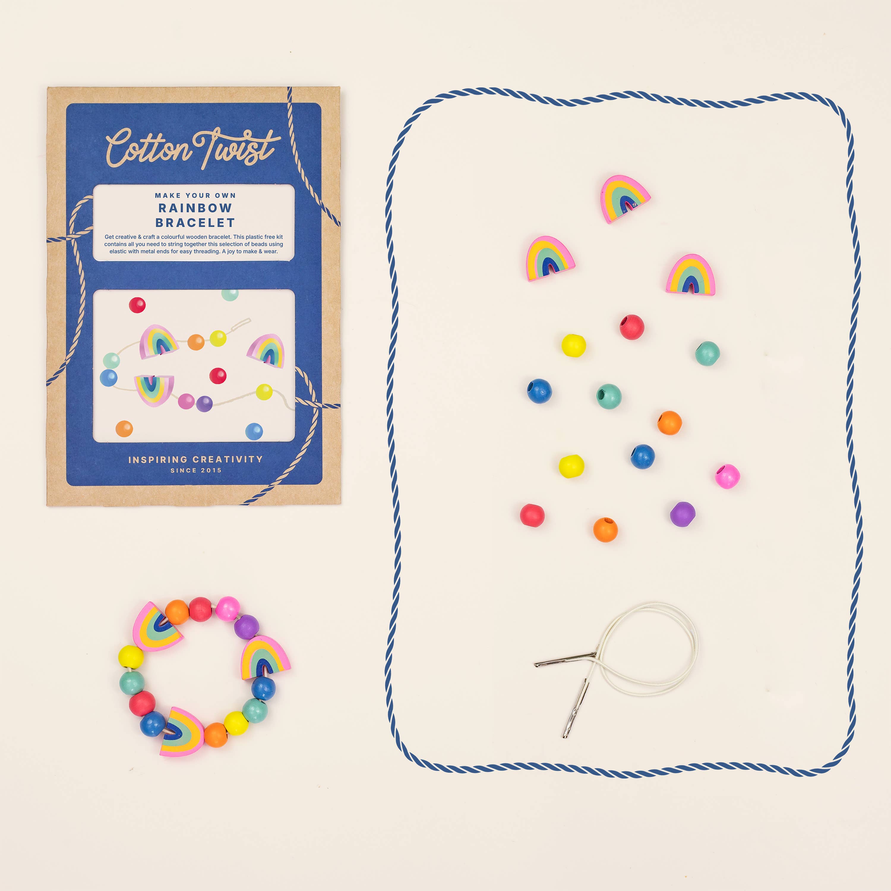 Rainbow Bracelet Beading Kit - Toy Polloi