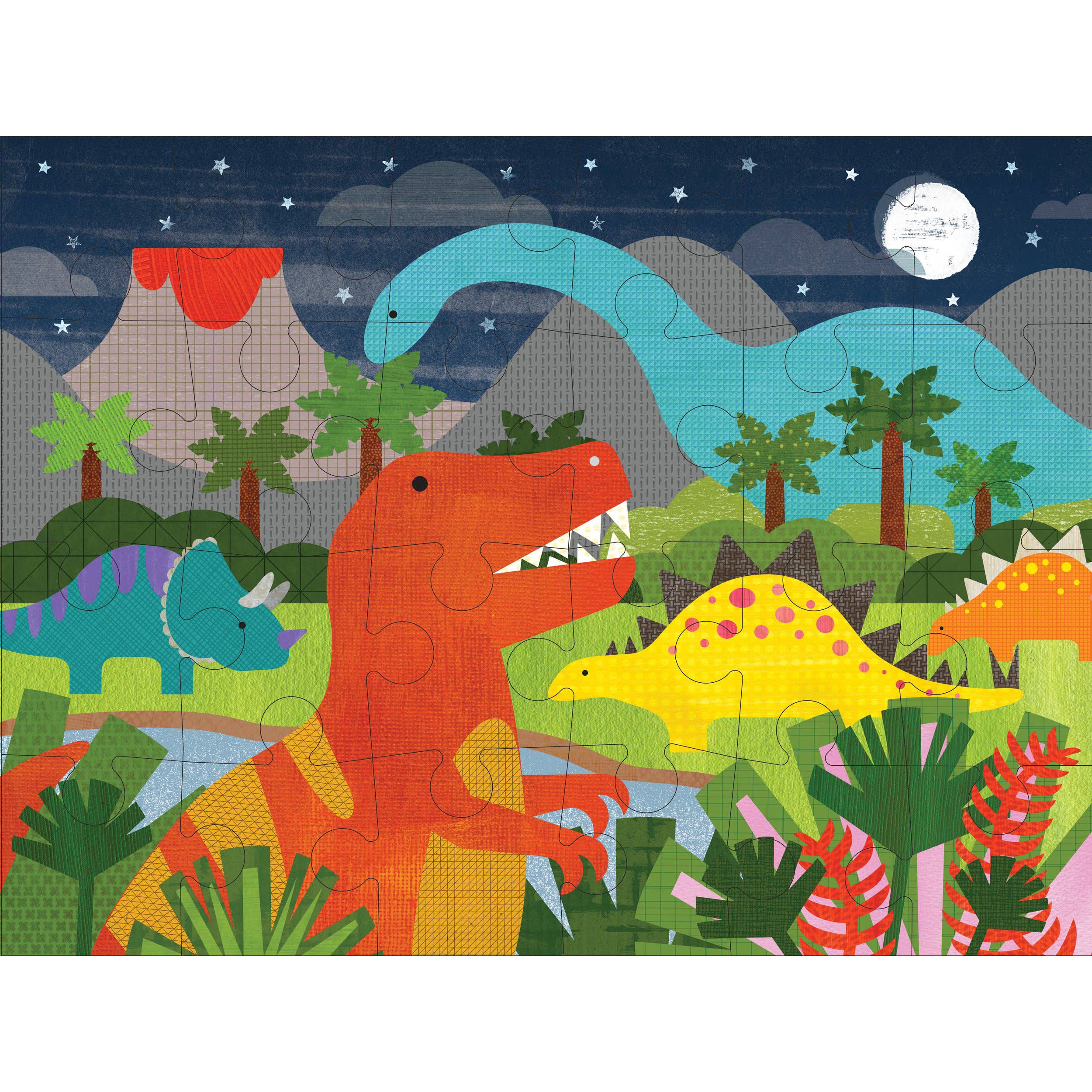 Dinosaur Kingdom 24-Piece Floor Puzzle - Toy Polloi