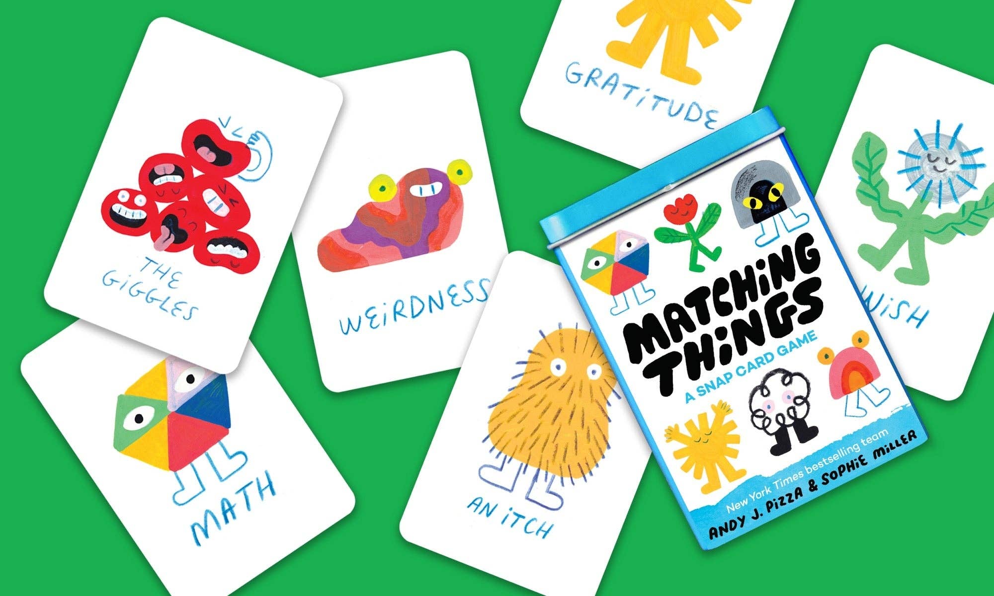 Matching Things: A Snap Game by Chronicle Books, colorful card game for quick matching and fun puzzles, shown in the image.